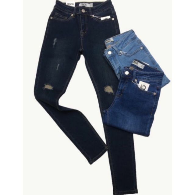 Quần jean skinny dài rách gối