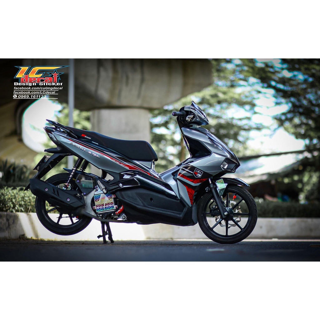 [Siêu Sale] [FreeShip] Tem Decal Rời mẫu mới 2022 họa tiết bắt mắt cho AirBlade 2020 xám