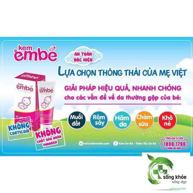 Kem Em Bé tube 20 G- Làm dịu mẩn ngứa, rôm sảy, côn trùng đốt, ngăn ngừa thâm sẹo, An toàn cho trẻ sơ sinh