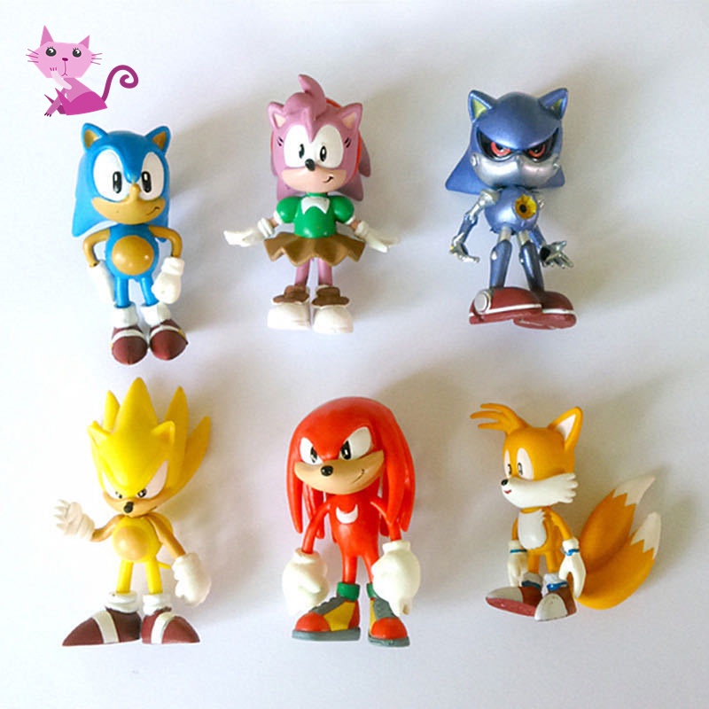 Set 6 Mô Hình Nhím sonic Hoạt Hình Cho Bé