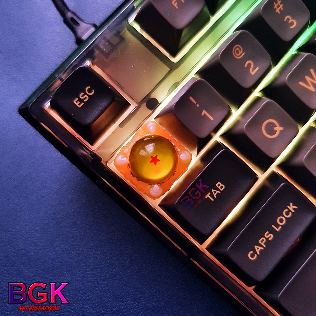 Keycap Artisan Viên Ngọc Rồng Đúc Resin Đổ Lớp Không Bay Màu Và Xuyên LED ( keycap Resin )