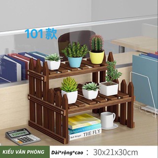 Kệ gỗ để chậu hoa cây cảnh nhiều tầng trang trí không gian