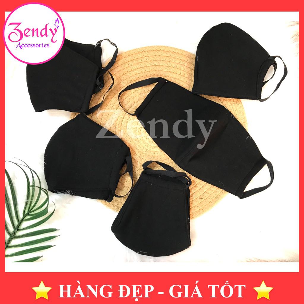 Khẩu trang vải đen phong cách hàn quốc