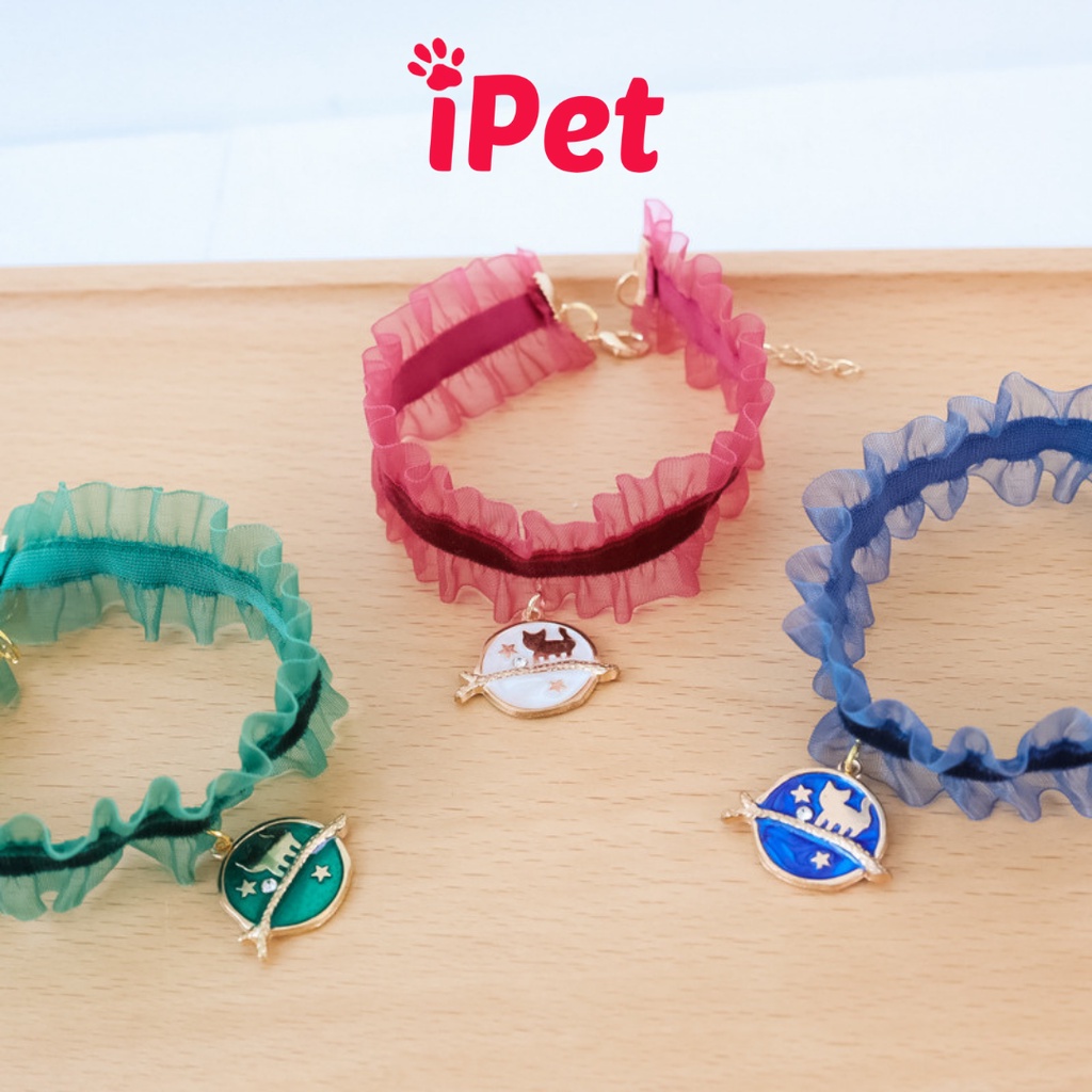 Vòng Cổ Ren Dễ Thương Cho Thú Cưng Chó Mèo - iPet Shop