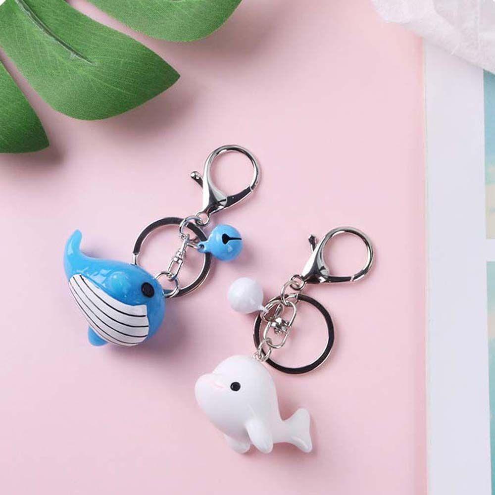 Móc Khóa Hình Cá Voi Xanh Ba Chiều Dễ Thương