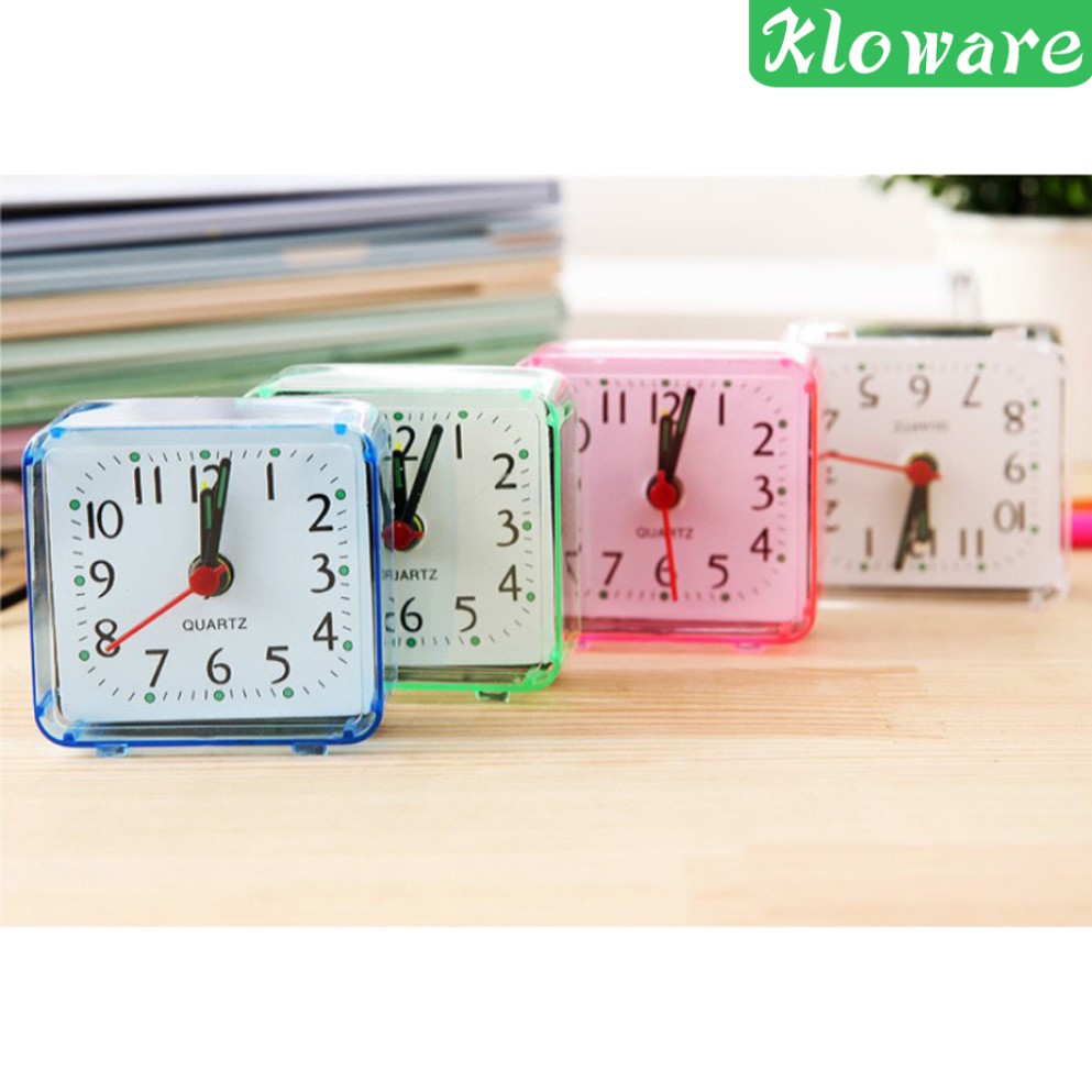 Đồng Hồ Báo Thức Để Bàn Mini Màu Trắng Thời Trang