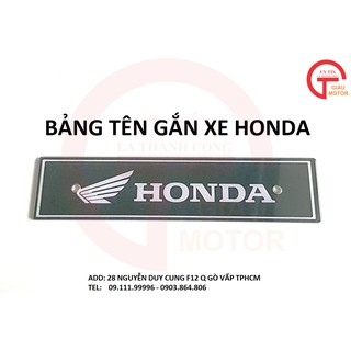 BẢNG TÊN BẮNG MICA GẮN CHO XE HONDA MÀU ĐEN