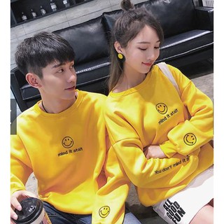 Áo đôi thu đông nam nữ màu vàng