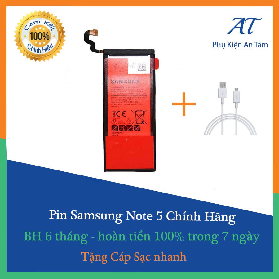 Pin Samsung Galaxy Note 5 zin hãng (tặng cáp)