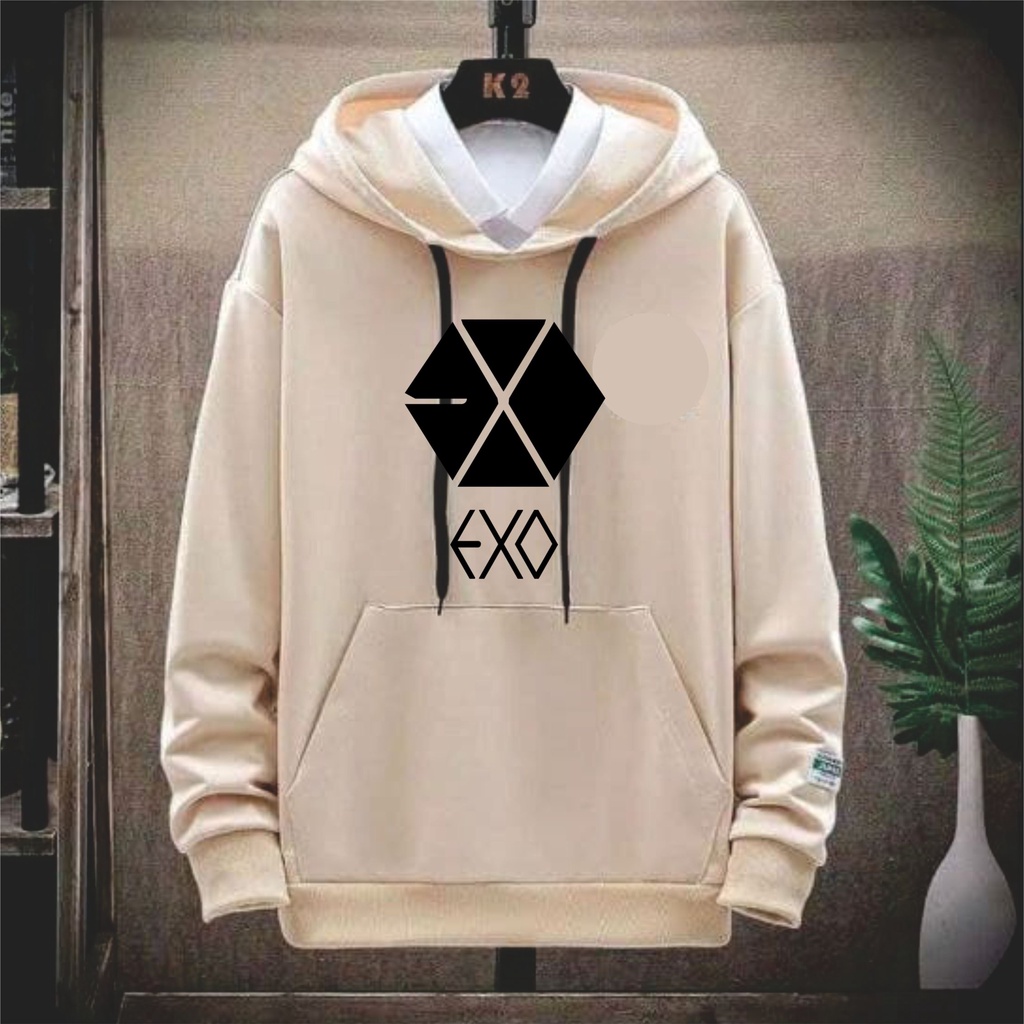 Áo Hoodie In Logo EXO Hàn Quốc Cao Cấp Vừa Vặn Cho Nữ SIZE M L XL