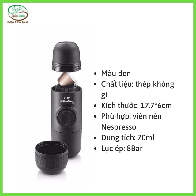 Máy Pha Cafe Mini Cầm Tay Espresso Viên Nén 2022 Hahulado Máy Pha Cà Phê Viên Nén Nespresso cầm tay gia đình nhỏ gọn