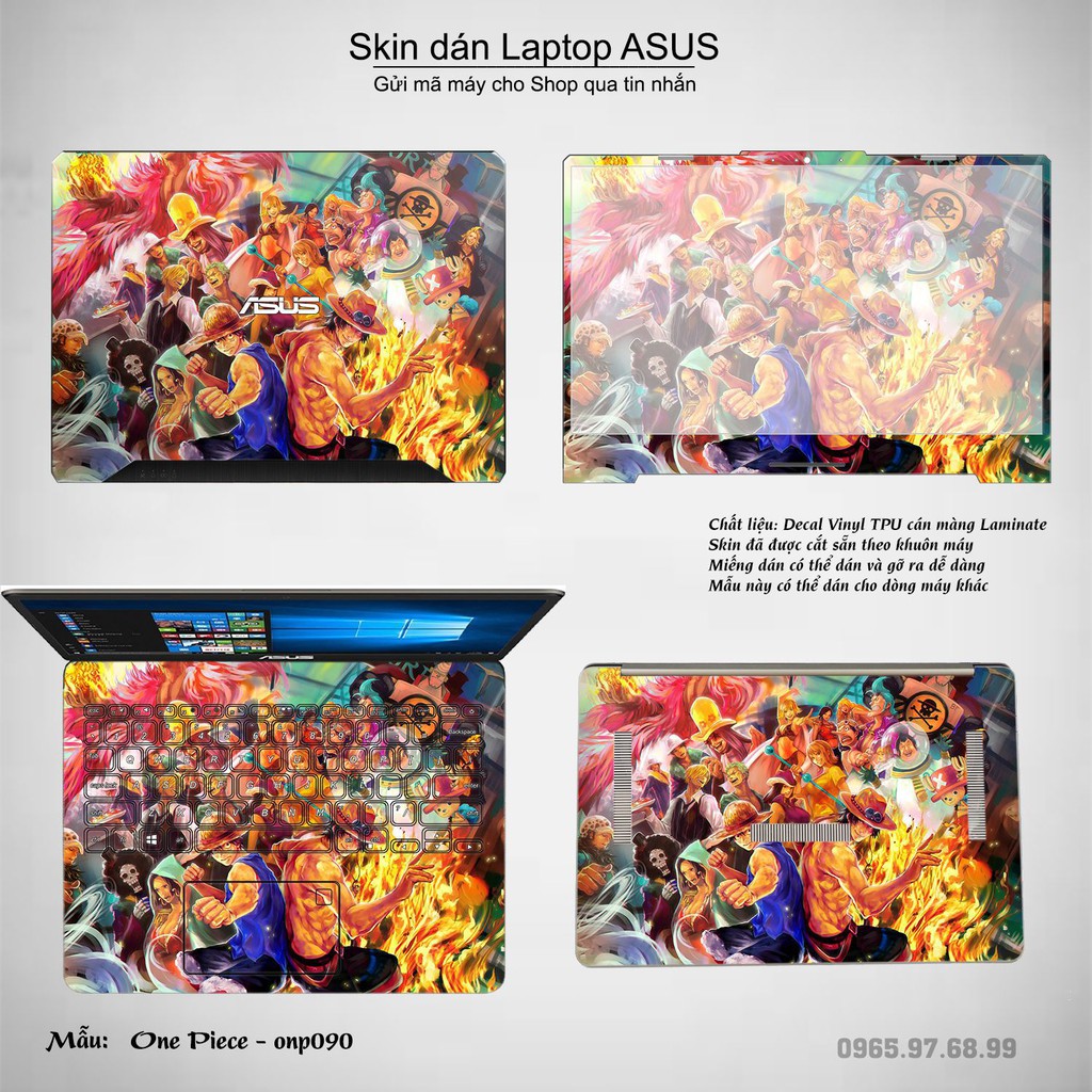 Skin dán Laptop Asus in hình One Piece nhiều mẫu 8 (inbox mã máy cho Shop)