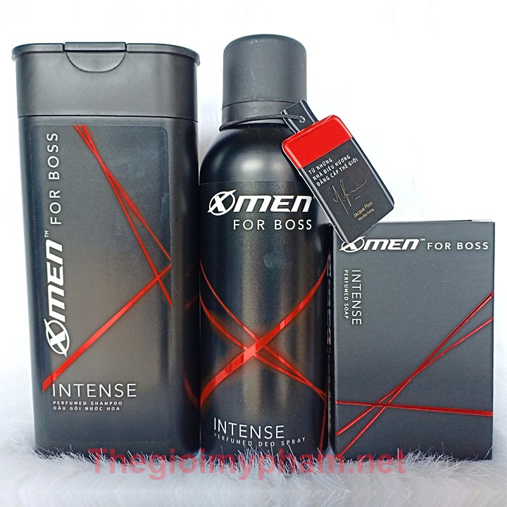 Combo Xmen For Boss Intense: Gội 180g - Xà Bông 75g - Xịt 150ml