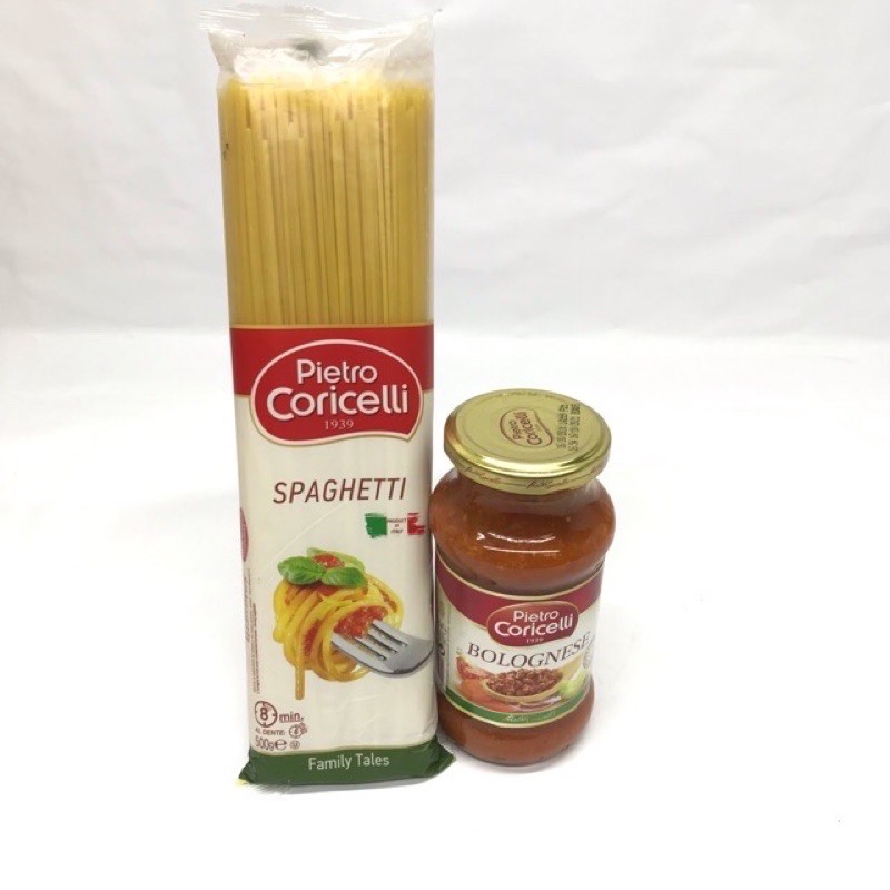 Combo gói mỳ ý 500g + lọ sốt mỳ bò bằm 370g