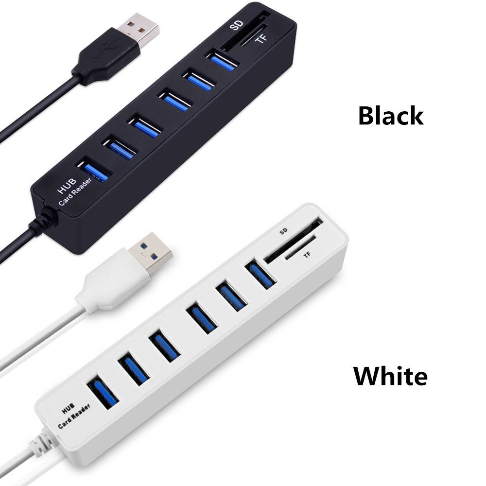 Đầu USB Hub 2.0 chia 6 cổng tốc độ cao thích hợp cho PC