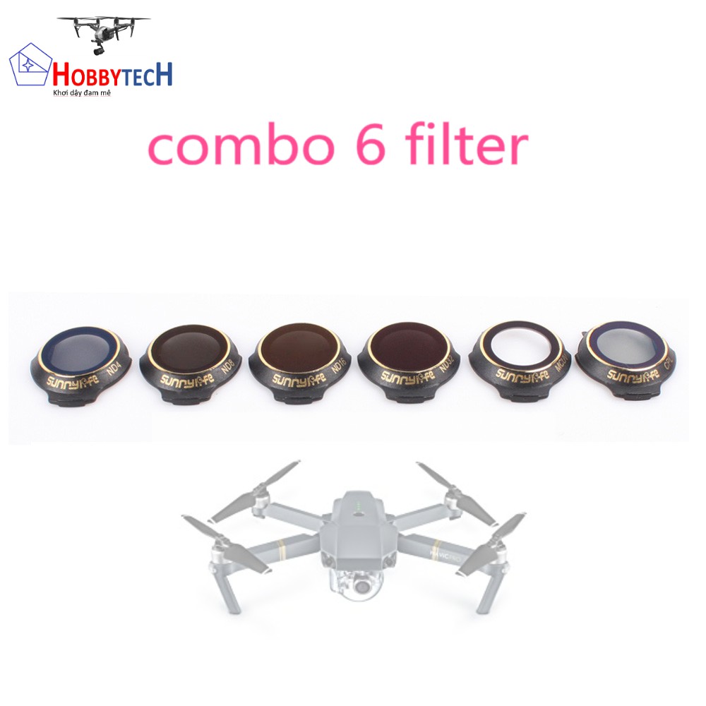 Combo 6 filter Mavic pro new version - phụ kiện flycam DJI Mavic pro - SUNNYLIFE - Cao cấp - Bộ combo 6 chính hãng