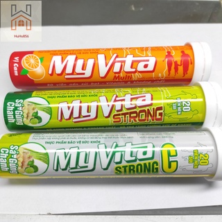 Viên sủi myvita strong c myvita multi cam - bổ sung vitamin c - tuýp 20 viên
