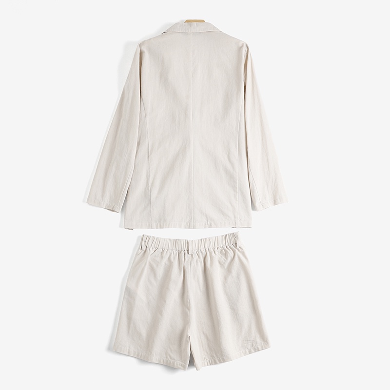 Set đồ ZANZEA gồm áo khoác blazer dài tay + quần short lưng thun thời trang Hàn Quốc cho nữ