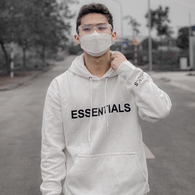 áo khoác hoodie essentials chất vải nỉ bông dày dặn 100% ảnh thật tại shop