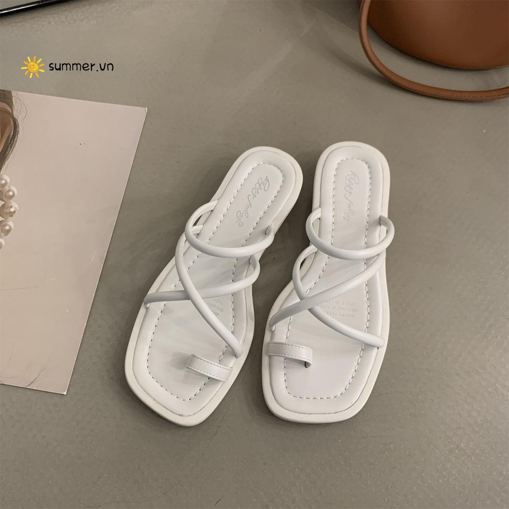 Dép Sandal Hở Ngón Gót Dày Phong Cách Hàn Quốc Thời Trang Mùa Hè Hàng Mới 2022 Dành Cho Bạn Nữ