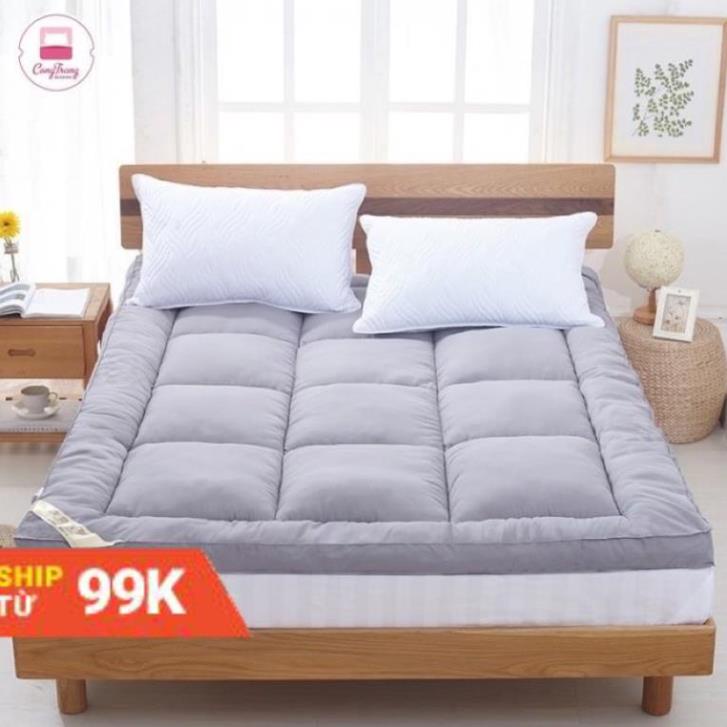 Nệm Topper Tấm làm mềm đệm cotton Hàn quốc mới nhất 2020 MÀU XÁM GHI .