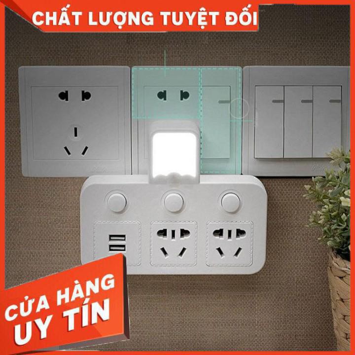 Ổ điện đèn ngủ  kiểm cổng usb kiêm đèn ngủ kiêm cổng sạc quá là đa di năng luôn