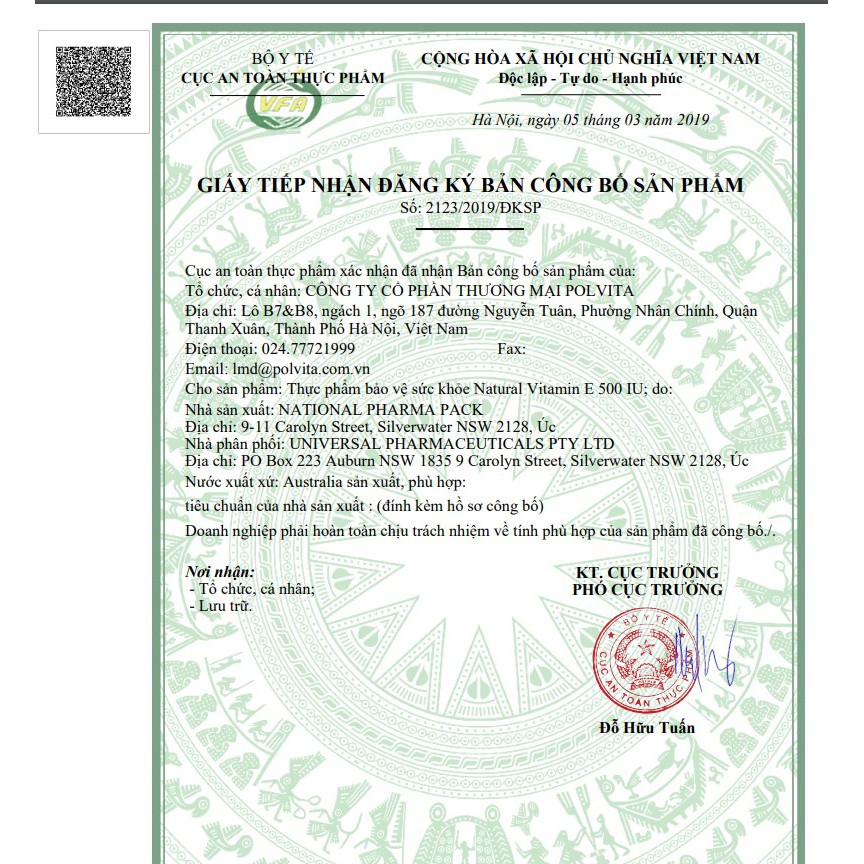 Viên uống vitamine E Healthy Care | Thế Giới Skin Care