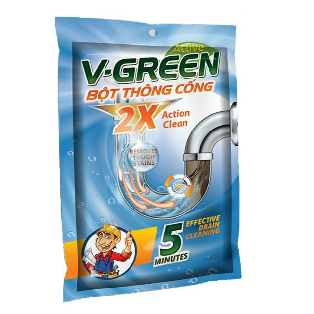 Bột thông cống V-GREEN 110g