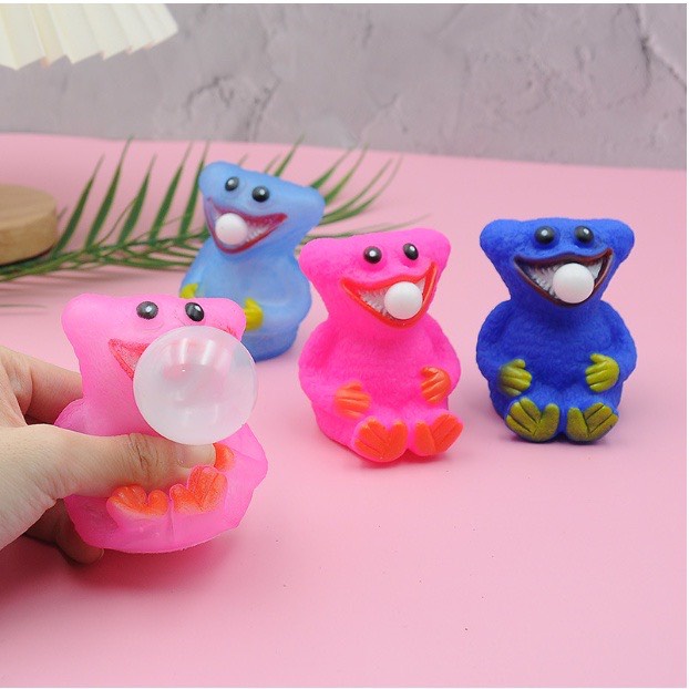 Đồ chơi thú cao su Huggy Wuggy thổi bong bóng cao 6 cm