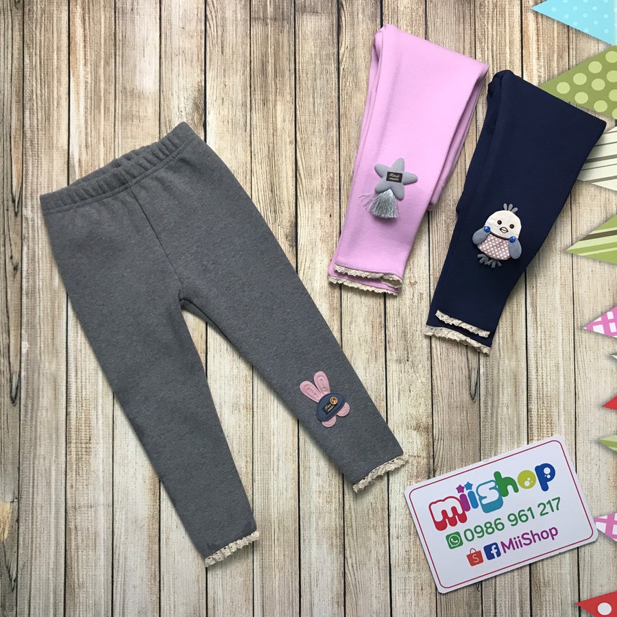 Quần legging lót nỉ cho bé gái hàng Quảng Châu cao cấp