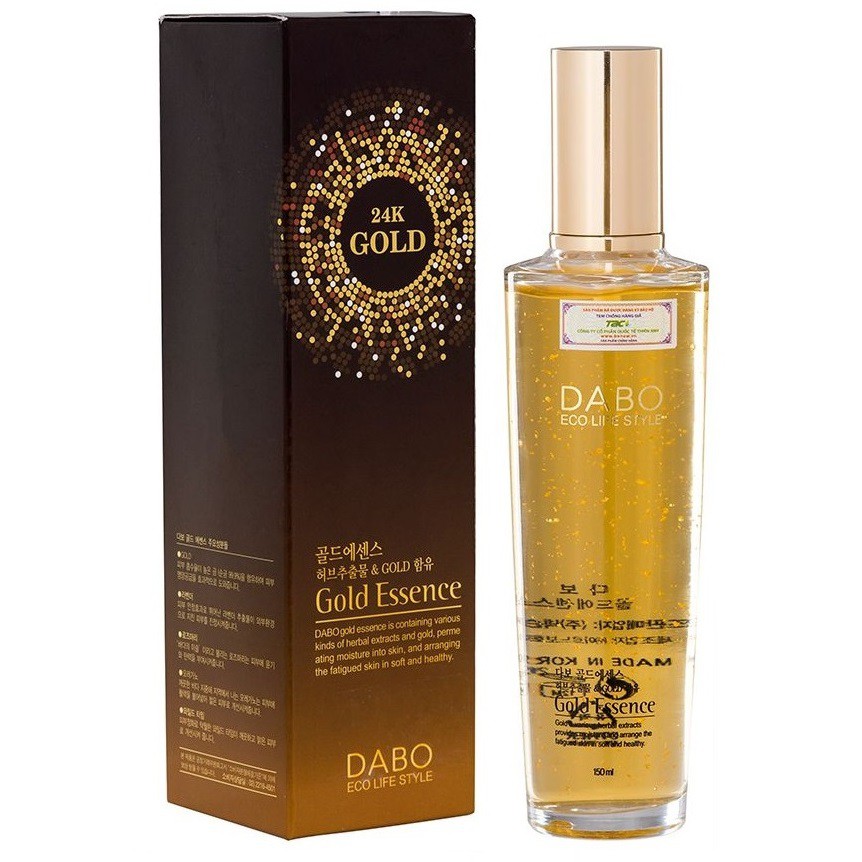 Tinh chất serum vàng 24K dưỡng trắng da, chống nhăn DABO GOLD ESSENCE Hàn quốc 150ml/Hộp - Hàng chính hãng