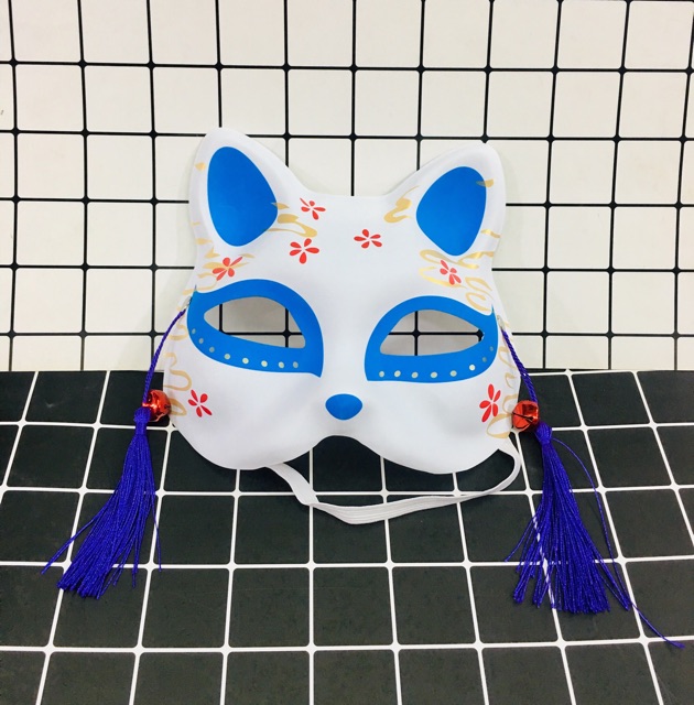 Mặt nạ cáo nửa mặt anime hoá trang cosplay mẫu ngẫu nhiên