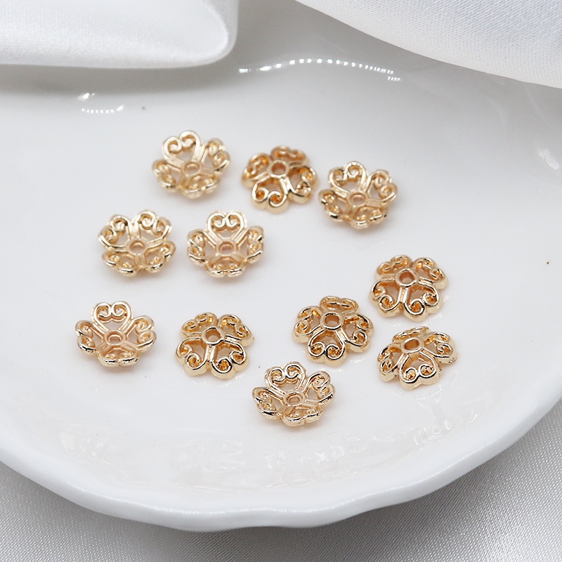 Phụ Kiện Hạt Làm Trang Sức Thủ Công Bằng Đồng 14k Hình Trái Tim