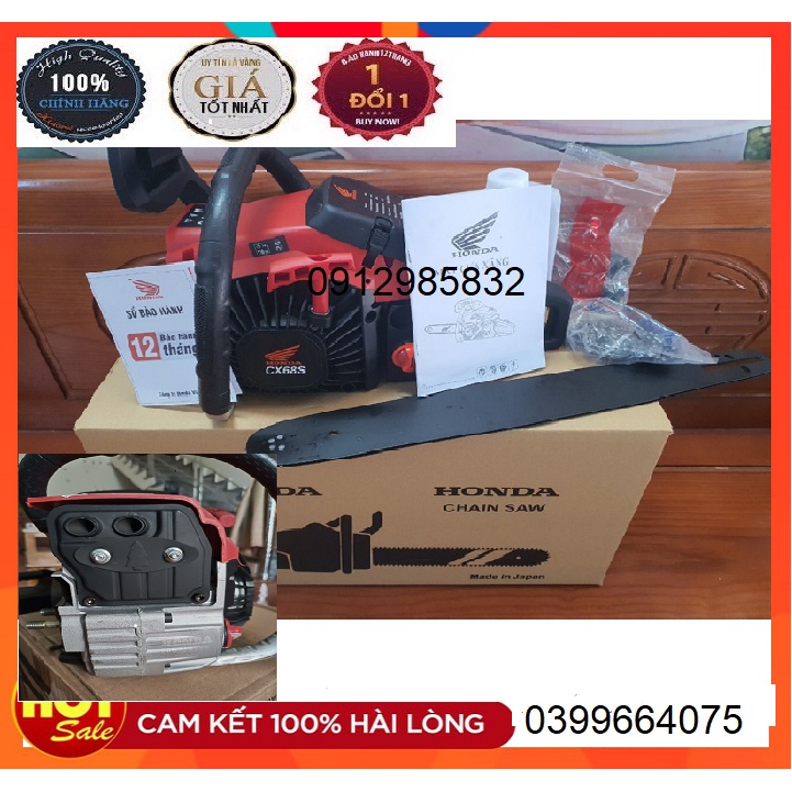 Máy Cưa Gỗ Cầm Tay Mini Cưa Lọng Xích Chạy Xăng Cắt Tỉa Cành Cây Honda Cx68S, Máy Cưa Xích Chạy Xăng Với Lam Dài 55Cm