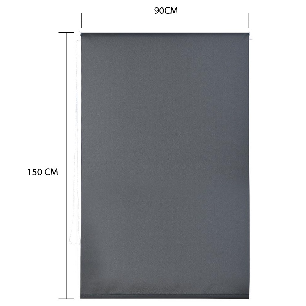 HomeBase HLS Rèm màn cuốn Polyester R90xC150cm màu đen