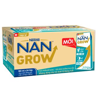 Thùng 24 hộp Sữa pha sẵn Nestlé NANGROW sữa mát công thức từ Thụy Sĩ 100% Canxi giúp bé cao lớn vượt trội 6(4 x 180ml)