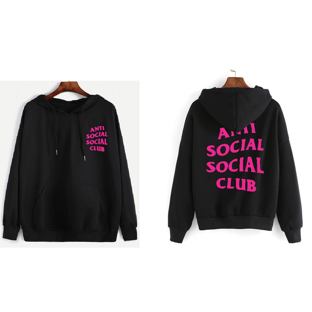 Áo Hoodie Anti in màu hồng _ Fox unisex