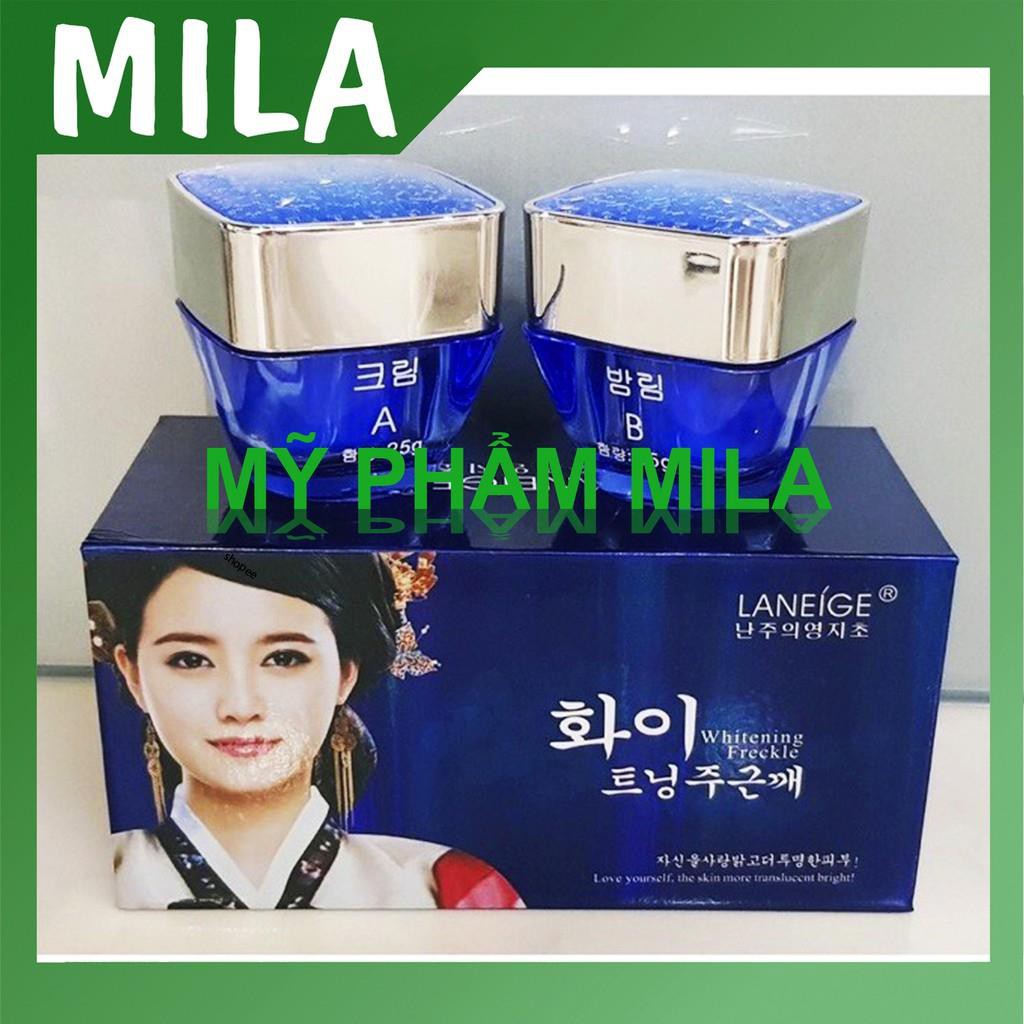 Mỹ phẩm Laneige xanh 2in1, mỹ phẩm chuyên làm mờ nám và dưỡng trắng da Laneige.