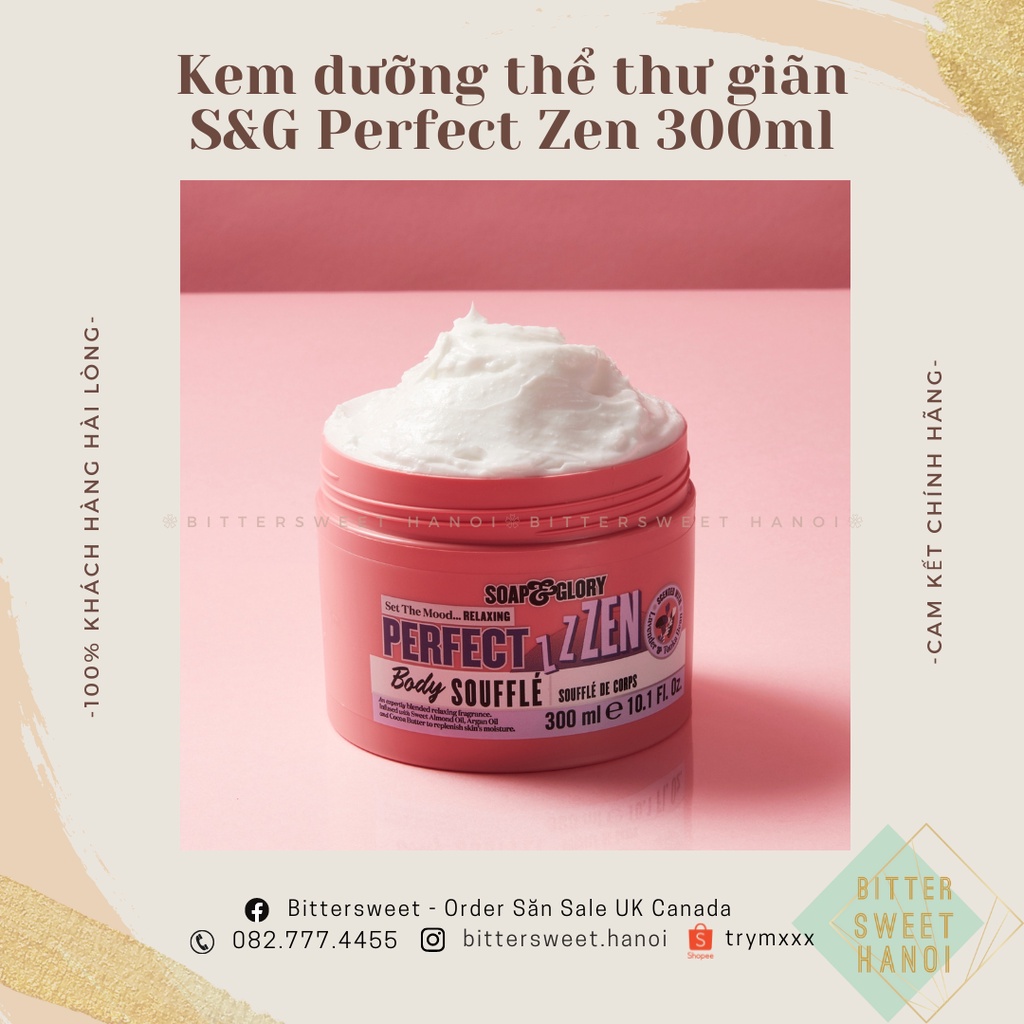 Kem dưỡng thể Body Souffle SOAP & GLORY Perfect Zen thư giãn 300ml