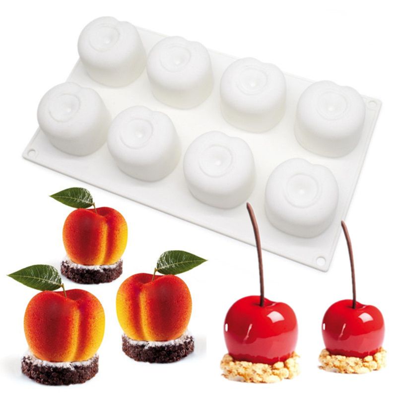 Khuôn Làm Bánh Hình Quả Cherry Có Thể Tái Sử Dụng Tiện Lợi