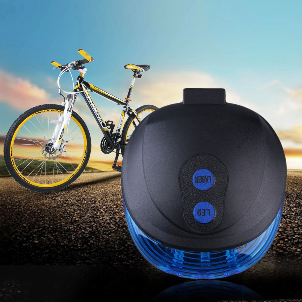Đèn laser LED cảnh báo ban đêm gắn sau yên xe đạp MTB