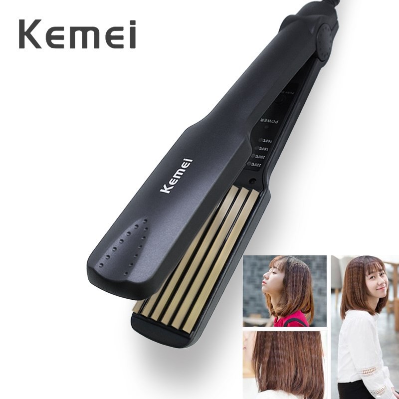 Máy Bấm Làm Phồng Tóc Bảng Lớn Có Chỉnh Nhiệt Kemei - 472