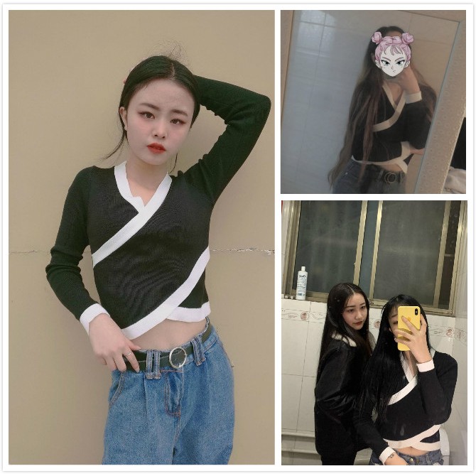 Áo Len Nữ Dài Tay Gợi Cảm Cá Tính