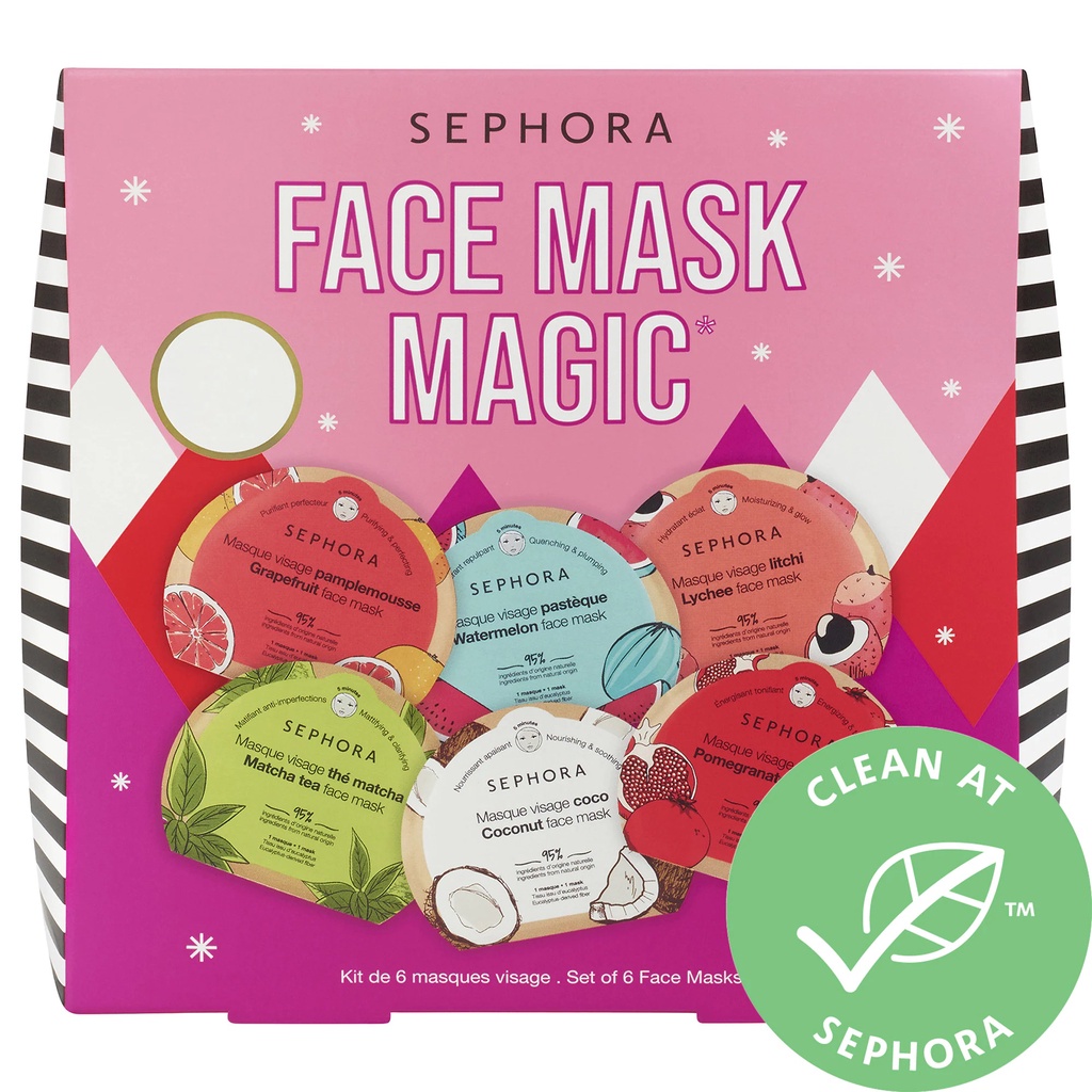 SEPHORA COLLECTION  Mặt nạ giấy sợi sinh học dưỡng da Clean Face Mask