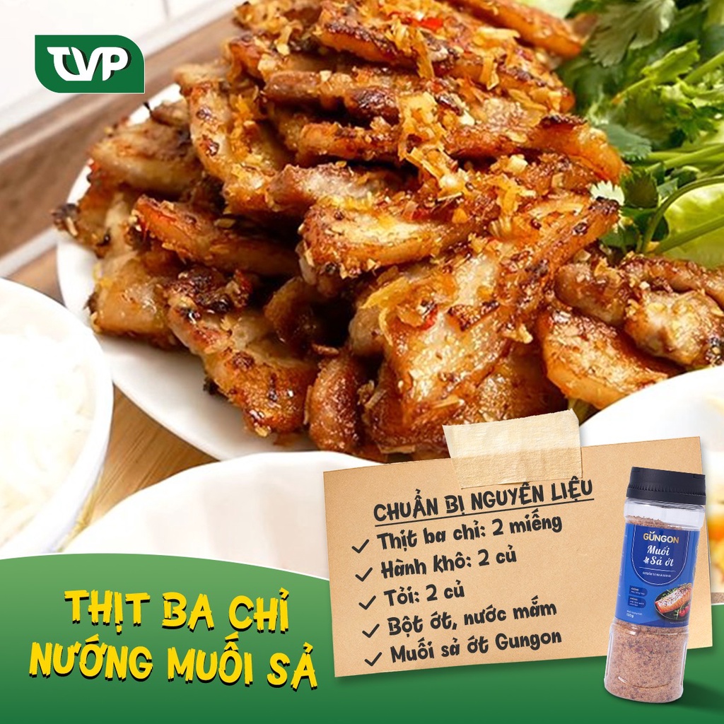 Muối sả ớt GUNGON gia vị muối chấm, tẩm ướp thịt, cá, hải sản 120g