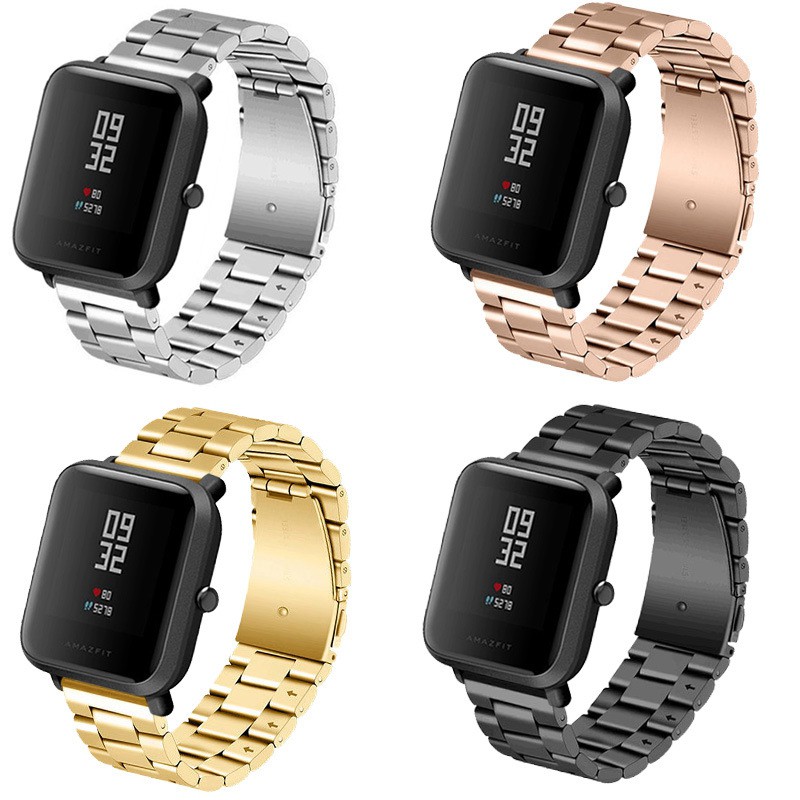 Dây Đeo Thay Thế Chất Liệu Kim Loại Dạng Lưới Có Nam Châm Cho Xiaomi Huami Amazfit Bip Bit Youth 44mm