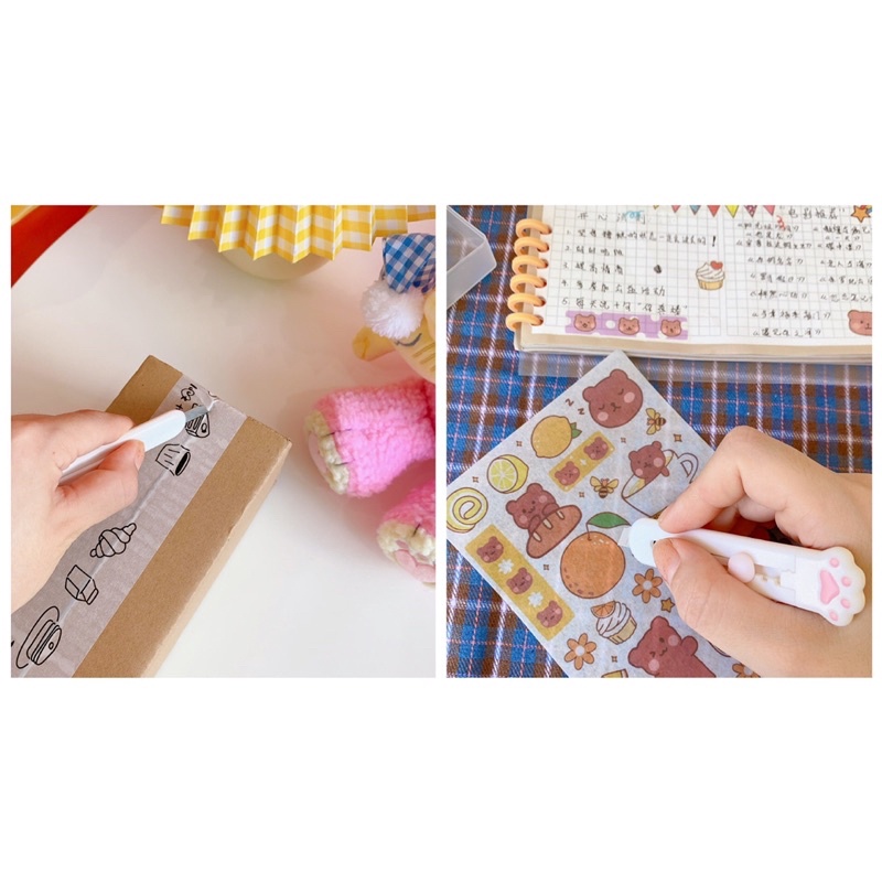 Dao dọc giấy dao cắt washi tape hình mèo dễ thương