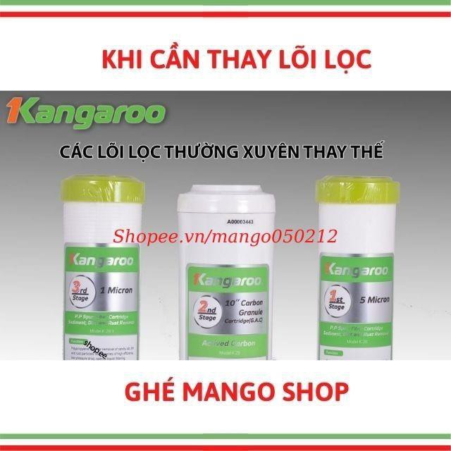 (GIÁ SỈ ĐẠI LÝ) Combo Bộ 04 Lõi Lọc Nước Kangaroo Gồm: 02 Lõi Số 1, 01 Lõi Số 2, 01 Lõi Số 3