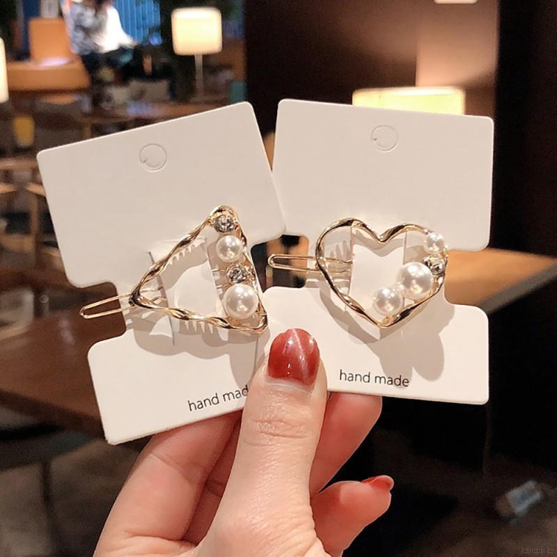 Kẹp tóc gắn trang trí ngọc trai phong cách Hàn Quốc dành cho nữ