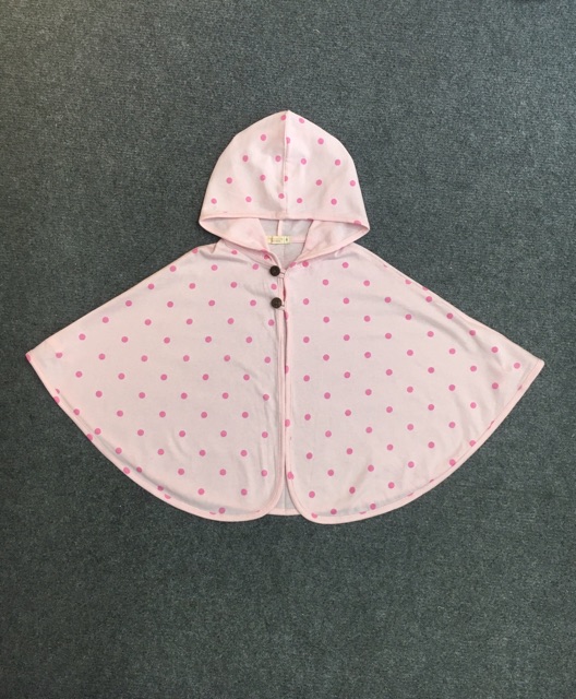 Áo choàng Ponchoni - hồng châm bi đỏ | BigBuy360 - bigbuy360.vn